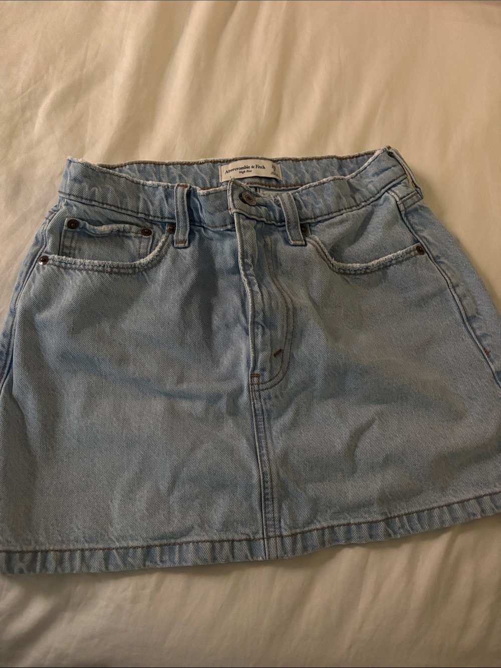 Abercrombie & Fitch Light Blue Denim Mini Skirt